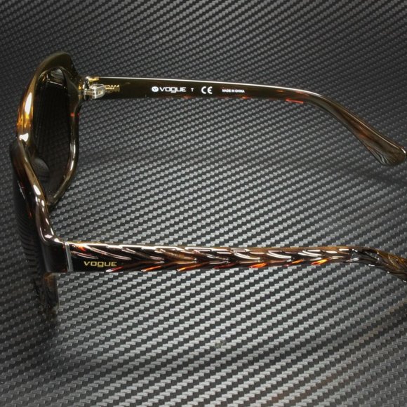 Vogue Women\'s Striped Dark Havana Sunglasses!